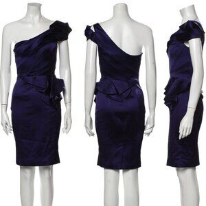 Karen Millen Purple One Shoulder Cocktail Dress 4